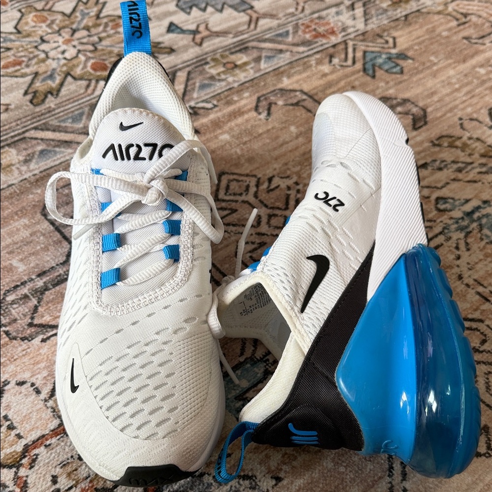 Nike  Air Max 270 Sneaker - White, Blue & Black